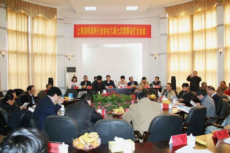 上海涂料染料行业协会六届七次理事会在我公司召开
